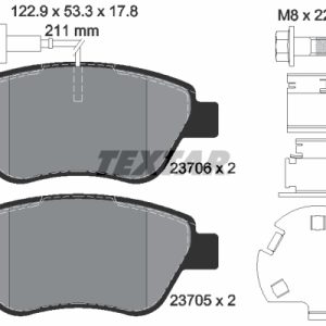 Placute frana PEUGEOT BIPPER TEPEE 1.3 HDi 75 diesel 75 cai TEXTAR 2370601