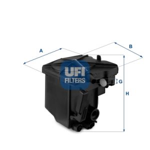 Filtru combustibil PEUGEOT EXPERT caroserie (VF3A_, VF3U_, VF3X_) 1.6 HDi 90 16V diesel 90 cai UFI 24.027.00