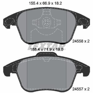 Placute frana PEUGEOT RCZ 1.6 16V benzina 156 cai TEXTAR 2455801