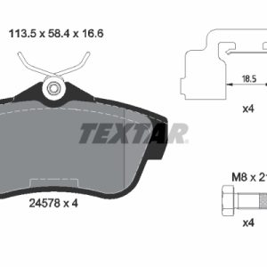 Placute frana PEUGEOT EXPERT TEPEE (VF3X_) 2.0 HDi 120 diesel 120 cai TEXTAR 2457801