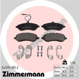 Placute frana PEUGEOT EXPERT platou / sasiu 2.0 HDi 140 diesel 136 cai ZIMMERMANN 24595.185.2