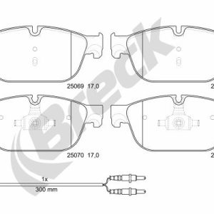 Placute frana PEUGEOT RCZ 2.0 HDi diesel 163 cai BRECK 25069 00 701 00