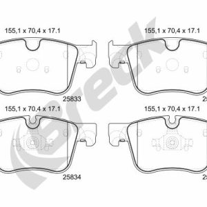 Placute frana PEUGEOT RIFTER e-Rifter electric 136 cai BRECK 25833 00 701 00