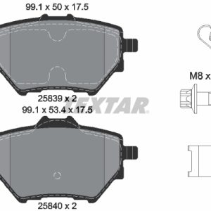 Placute frana PEUGEOT RIFTER e-Rifter electric 136 cai TEXTAR 2583901