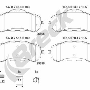 Placute frana PEUGEOT RIFTER e-Rifter electric 136 cai BRECK 25895 00 701 00