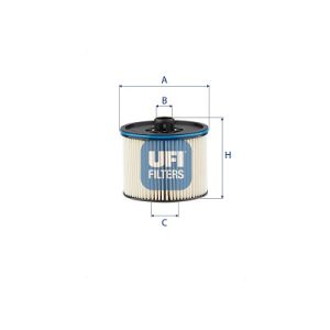 Filtru combustibil PEUGEOT EXPERT caroserie (V_) 1.5 BlueHDi 120 diesel 120 cai UFI 26.195.00