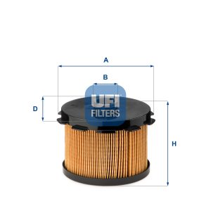 Filtru combustibil PEUGEOT EXPERT (224_) 1.9 D diesel 69 cai UFI 26.688.00