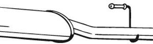 Toba esapamet intermediara PEUGEOT EXPERT (224_) 2.0 HDi diesel 94 cai BOSAL 282-331