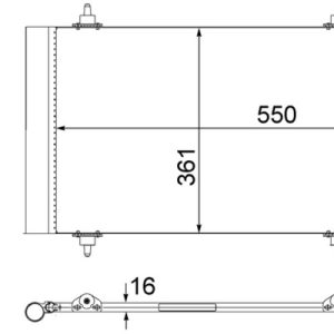 Condensator climatizare PEUGEOT EXPERT platou / sasiu 2.0 HDi 120 diesel 120 cai MAHLE ORIGINAL AC 487 000S