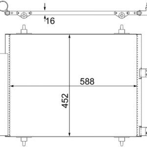 Condensator climatizare PEUGEOT EXPERT caroserie (VF3A_, VF3U_, VF3X_) 2.0 16V benzina 140 cai MAHLE ORIGINAL AC 515 000S