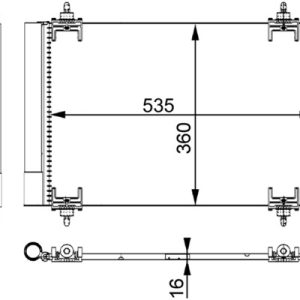 Condensator climatizare PEUGEOT RCZ 1.6 16V benzina 156 cai MAHLE ORIGINAL AC 667 000S