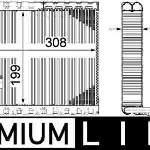 Evaporator aer conditionat PEUGEOT 3008 I microbus (0U_) 1.6 HDi 115 / BlueHDi 115 diesel 116 cai MAHLE ORIGINAL AE 124 000P