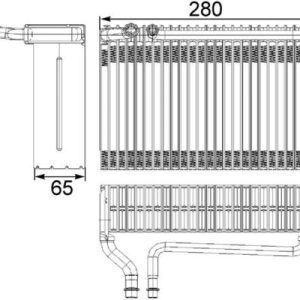 Evaporator aer conditionat PEUGEOT 206 hatchback (2A/C) 2.0 S16 benzina 136 cai MAHLE ORIGINAL AE 82 000S