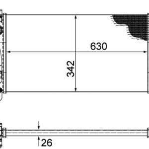 Radiator racire motor PEUGEOT BIPPER (AA_) 1.3 HDi 75 diesel 75 cai MAHLE ORIGINAL CR 1120 000P
