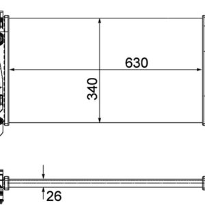 Radiator racire motor PEUGEOT BIPPER (AA_) 1.3 HDi 80 / BlueHDi 80 diesel 80 cai MAHLE ORIGINAL CR 1122 000P