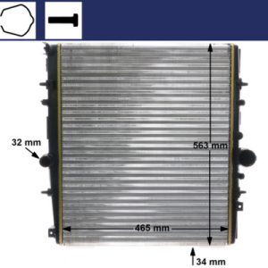 Radiator racire motor PEUGEOT EXPERT TEPEE (VF3X_) 2.0 16V benzina 140 cai MAHLE ORIGINAL CR 1437 000S