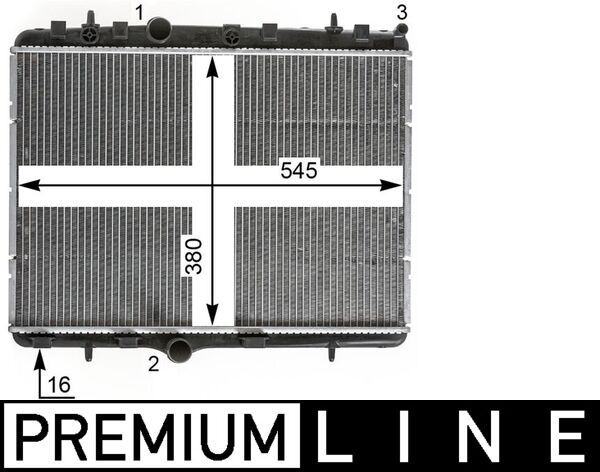 Radiator racire motor PEUGEOT RCZ 1.6 16V benzina 156 cai MAHLE ORIGINAL CR 2014 000P