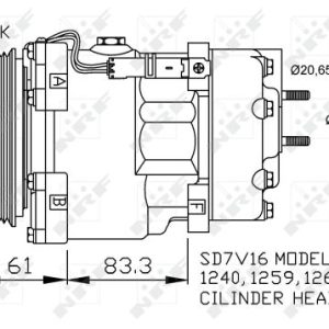 Compresor climatizare PEUGEOT EXPERT (224_) 2.0 HDI 16V diesel 109 cai NRF 32198