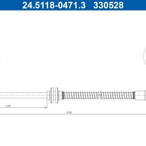 Furtun frana PEUGEOT EXPERT platou / sasiu (223) 2.0 HDi diesel 109 cai ATE 24.5118-0471.3