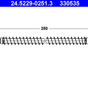 Furtun frana PEUGEOT EXPERT (224_) 1.8 benzina 101 cai ATE 24.5229-0251.3