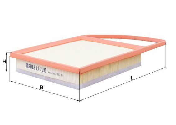 Filtru aer PEUGEOT EXPERT TEPEE (VF3X_) 1.6 HDi 90 8V diesel 90 cai KNECHT LX 2995