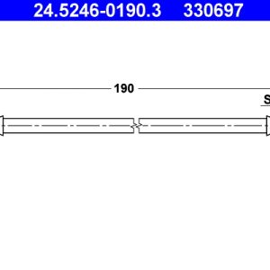 Furtun frana PEUGEOT RCZ 1.6 THP 270 benzina 270 cai ATE 24.5246-0190.3