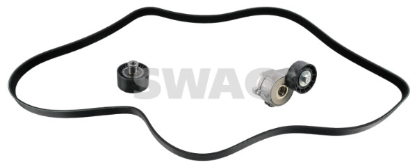 Set curea transmisie cu caneluri PEUGEOT BIPPER (AA_) 1.4 HDi diesel 68 cai SWAG 33 10 9029