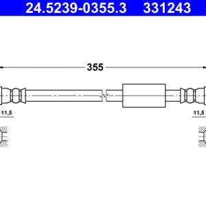Furtun frana PEUGEOT EXPERT TEPEE (VF3X_) 2.0 HDi 120 4x4 diesel 120 cai ATE 24.5239-0355.3