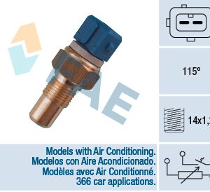 Senzor temperatura lichid de racire PEUGEOT 405 I (15B) 1.9 Injection benzina 105 cai FAE 34110