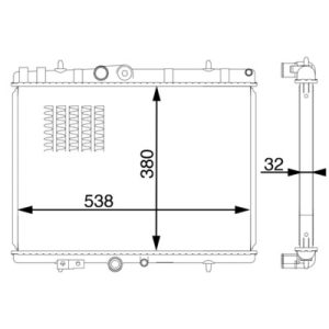 Radiator racire motor PEUGEOT RIFTER 1.2 PureTech 110 benzina 110 cai MAHLE ORIGINAL CR 1599 000S