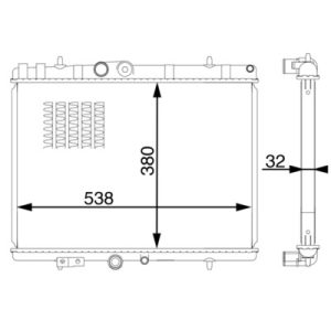 Radiator racire motor PEUGEOT RCZ 1.6 16V benzina 156 cai MAHLE ORIGINAL CR 1600 000S
