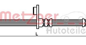 Furtun frana PEUGEOT EXPERT caroserie (VF3A_, VF3U_, VF3X_) 2.0 HDi 130 diesel 128 cai METZGER 4110749