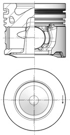 Piston PEUGEOT EXPERT TEPEE (VF3X_) 1.6 HDi 90 8V diesel 90 cai KOLBENSCHMIDT 41253610