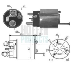 Solenoid electromotor PEUGEOT BIPPER (AA_) 1.4 benzina 73 cai HOFFER 46018