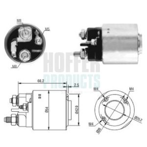 Solenoid electromotor PEUGEOT BIPPER TEPEE 1.4 HDi diesel 68 cai MEAT DORIA 46131