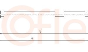 Cablu frana de parcare PEUGEOT EXPERT platou / sasiu (223) 1.6 benzina 79 cai COFLE 491.4