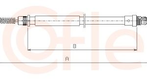 Cablu frana de parcare PEUGEOT EXPERT (224_) 1.9 TD diesel 90 cai COFLE 491.5