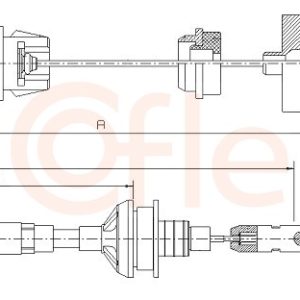 Cablu ambreiaj PEUGEOT EXPERT platou / sasiu (223) 1.9 D diesel 70 cai COFLE 492.1