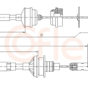 Cablu ambreiaj PEUGEOT EXPERT caroserie (222) 1.9 TD diesel 90 cai COFLE 492.3