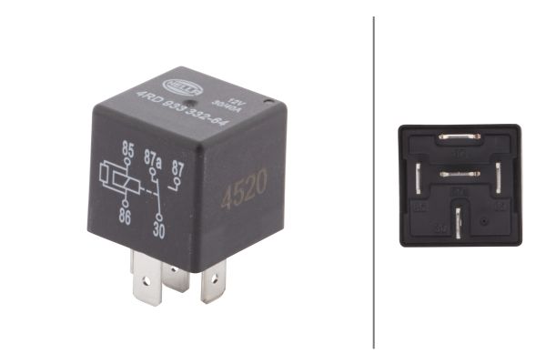 Releu control pornire la rece PEUGEOT EXPERT caroserie (V_) 1.6 BlueHDi 115 diesel 115 cai HELLA 4RD 933 332-641