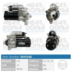 Electromotor PEUGEOT EXPERT TEPEE (VF3X_) 2.0 16V benzina 140 cai MEAT DORIA 5015105