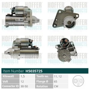 Electromotor PEUGEOT EXPERT caroserie (VF3A_, VF3U_, VF3X_) 1.6 HDi 90 8V diesel 90 cai HOFFER H5035725