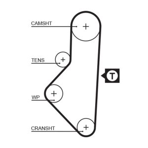 Curea de distributie PEUGEOT 405 I (15B) 1.9 Injection benzina 105 cai GATES 5050XS
