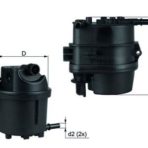 Filtru combustibil PEUGEOT BIPPER TEPEE 1.4 HDi diesel 68 cai MAHLE ORIGINAL KL 779