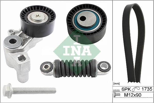 Set curea transmisie cu caneluri PEUGEOT EXPERT (224_) 1.9 TD diesel 90 cai INA 529 0097 10