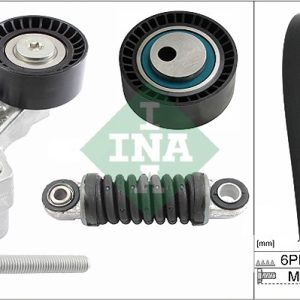 Set curea transmisie cu caneluri PEUGEOT EXPERT platou / sasiu (223) 1.9 D diesel 70 cai INA 529 0097 10