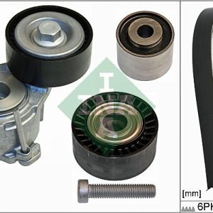 Set curea transmisie cu caneluri PEUGEOT EXPERT (224_) 1.9 D diesel 69 cai INA 529 0107 10