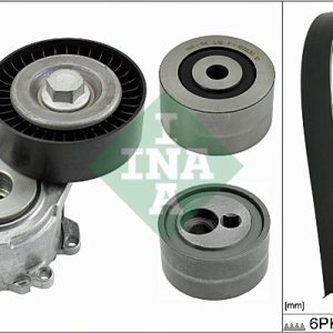 Set curea transmisie cu caneluri PEUGEOT EXPERT platou / sasiu (223) 2.0 HDi diesel 94 cai INA 529 0156 10