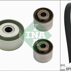 Set curea transmisie cu caneluri PEUGEOT EXPERT platou / sasiu (223) 1.9 D diesel 69 cai INA 529 0157 10