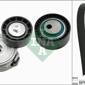 Set curea transmisie cu caneluri PEUGEOT EXPERT caroserie (222) 1.9 D 70 diesel 69 cai INA 529 0166 10